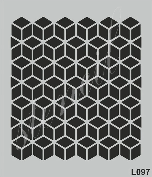 Stencil Boyama Şablonu 21x25 cm. L097