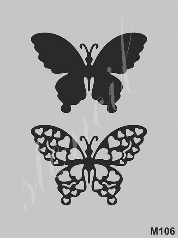 Stencil Boyama Şablonu 15x20 cm. M106