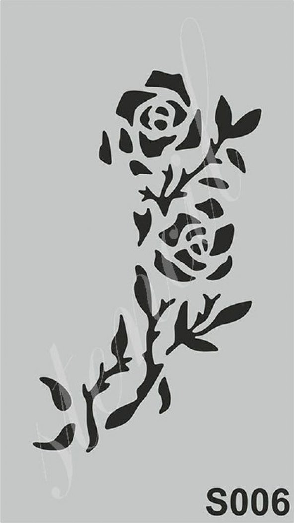 Stencil Boyama Şablonu 9x16 cm. S006