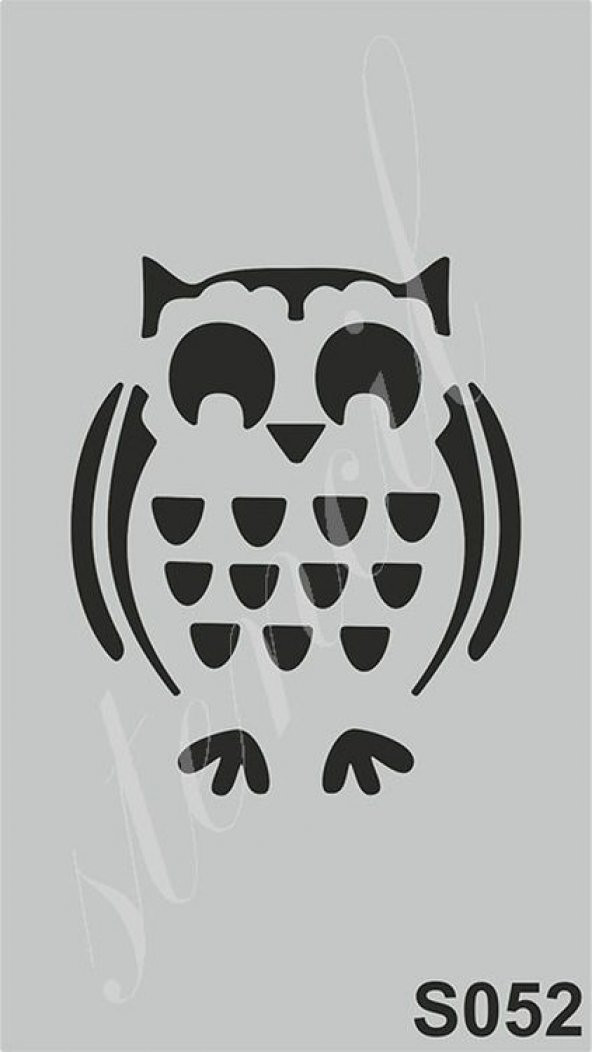 Stencil Boyama Şablonu 9x16 cm. S052
