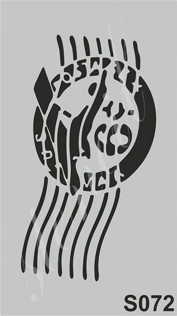 Stencil Boyama Şablonu 9x16 cm. S072