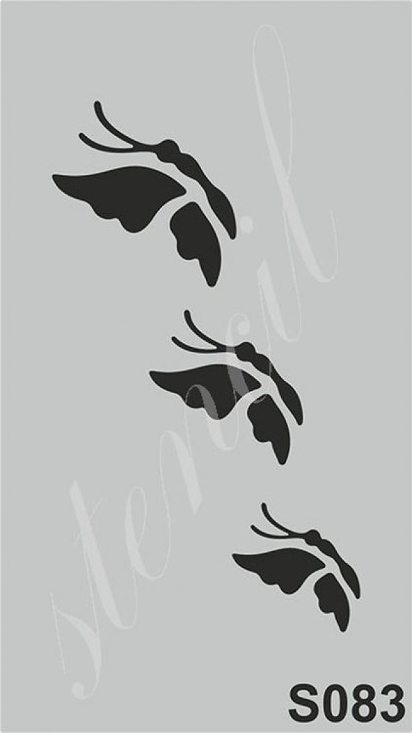 Stencil Boyama Şablonu 9x16 cm. S083