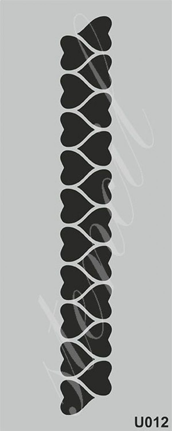 Stencil Boyama Şablonu 10x25 cm. U012