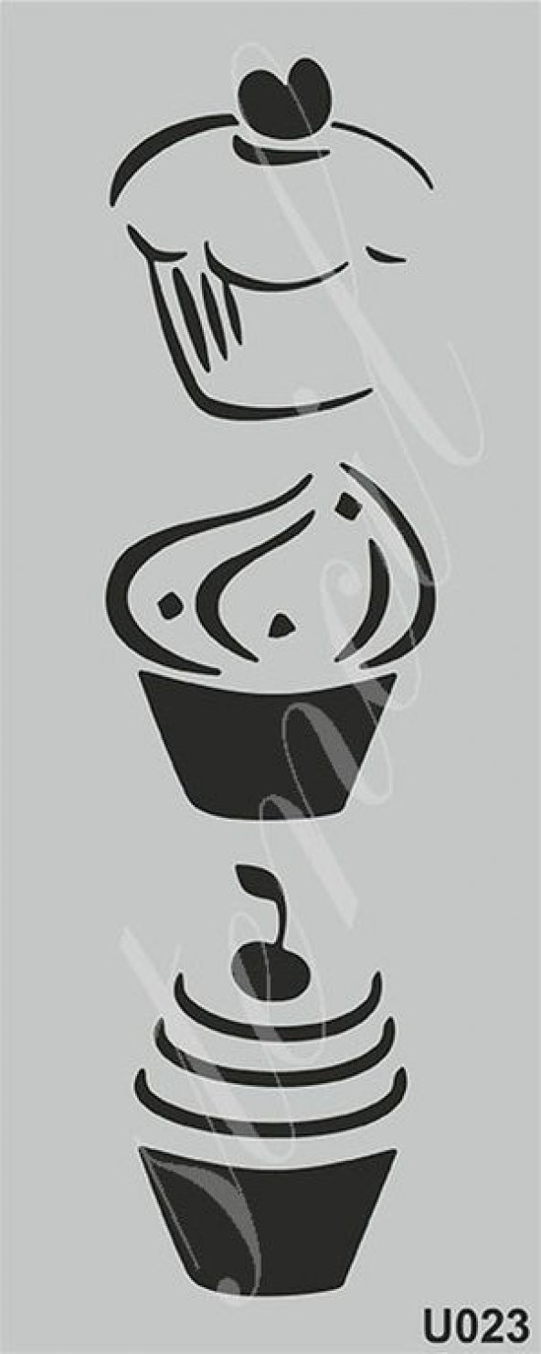 Stencil Boyama Şablonu 10x25 cm. U023