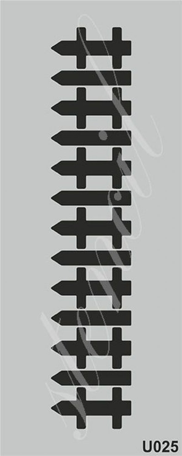 Stencil Boyama Şablonu 10x25 cm. U025