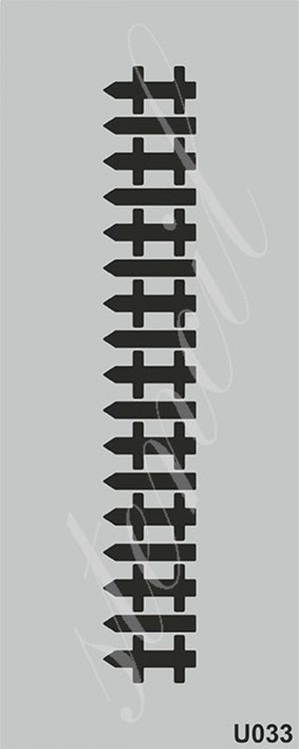 Stencil Boyama Şablonu 10x25 cm. U033