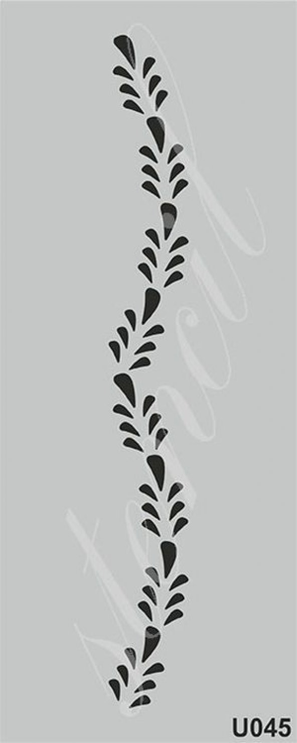 Stencil Boyama Şablonu 10x25 cm. U045