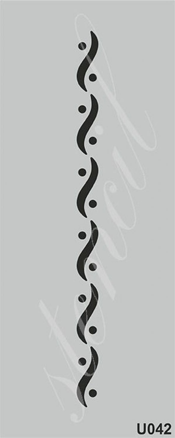 Stencil Boyama Şablonu 10x25 cm. U042