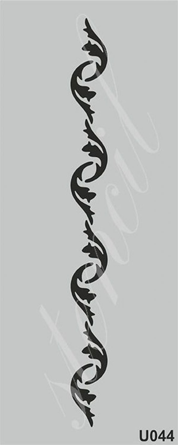 Stencil Boyama Şablonu 10x25 cm. U044