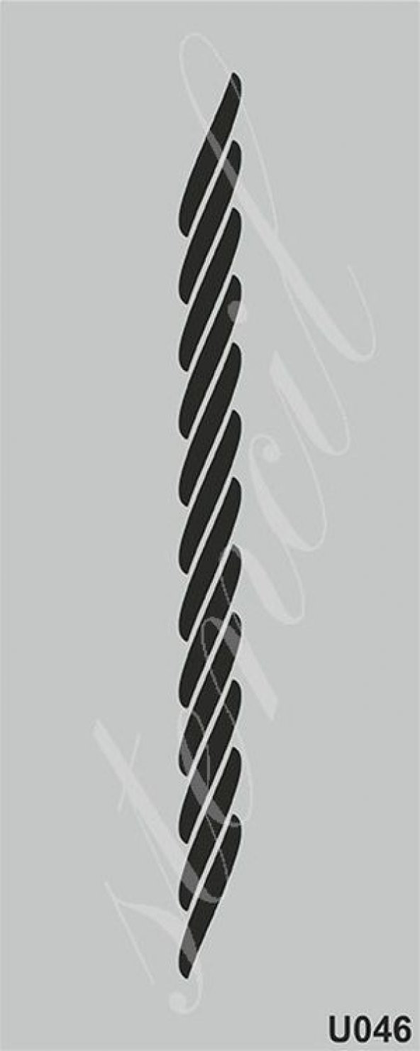 Stencil Boyama Şablonu 10x25 cm. U046