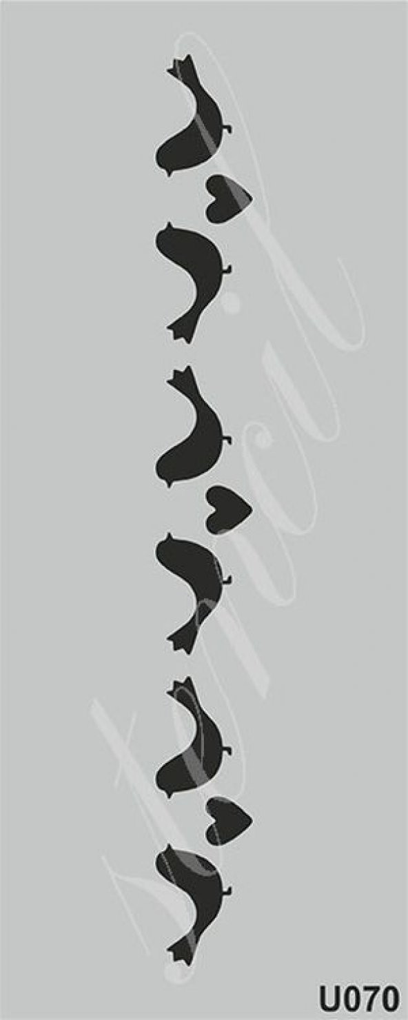 Stencil Boyama Şablonu 10x25 cm. U070 ürün görseli