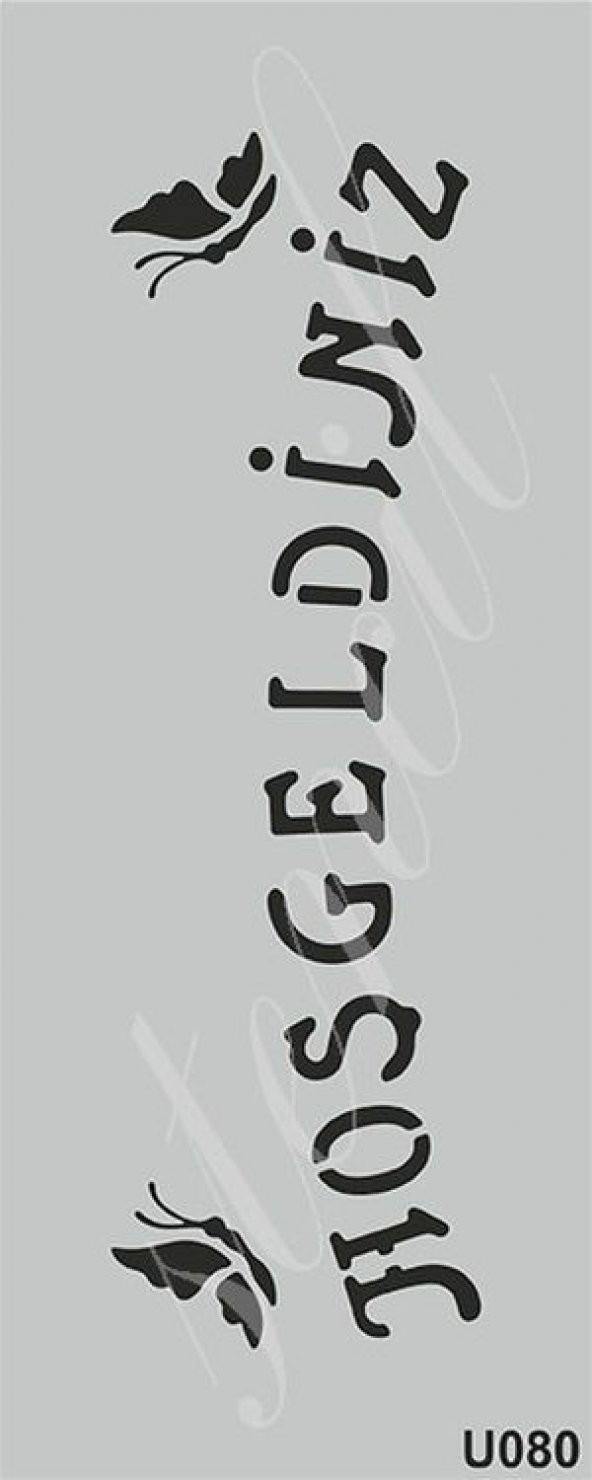 Stencil Boyama Şablonu 10x25 cm. U080 ürün görseli