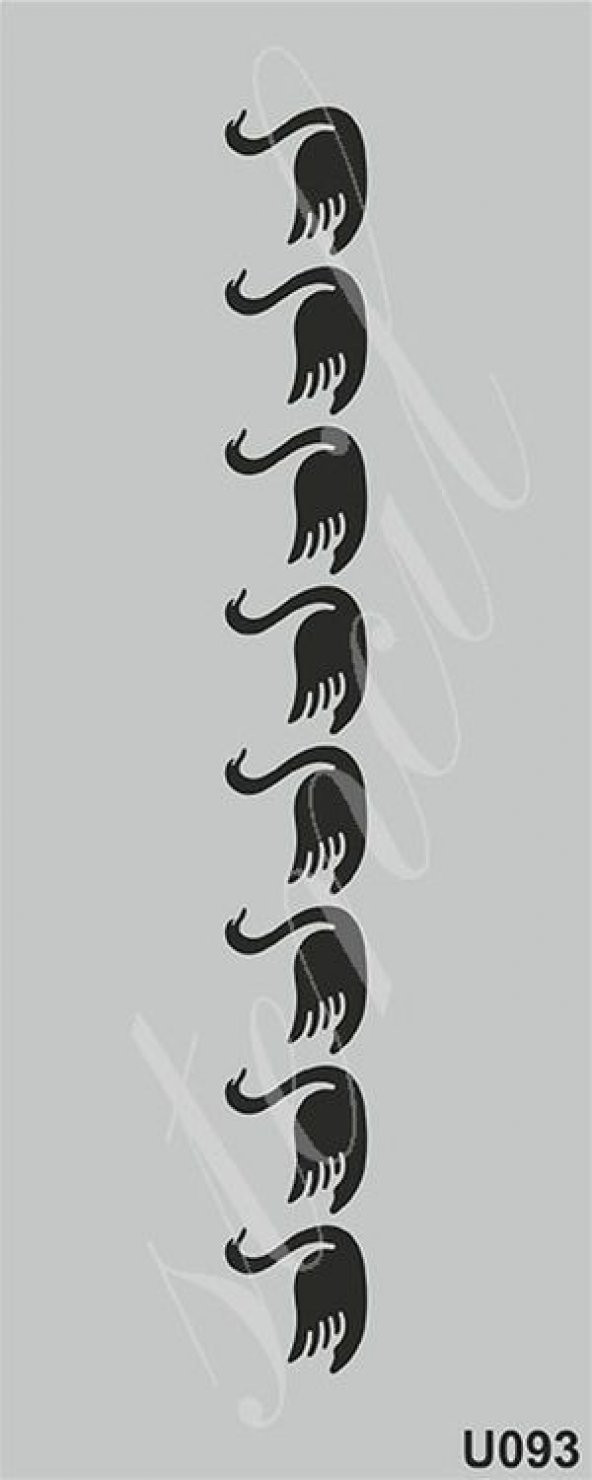 Stencil Boyama Şablonu 10x25 cm. U093