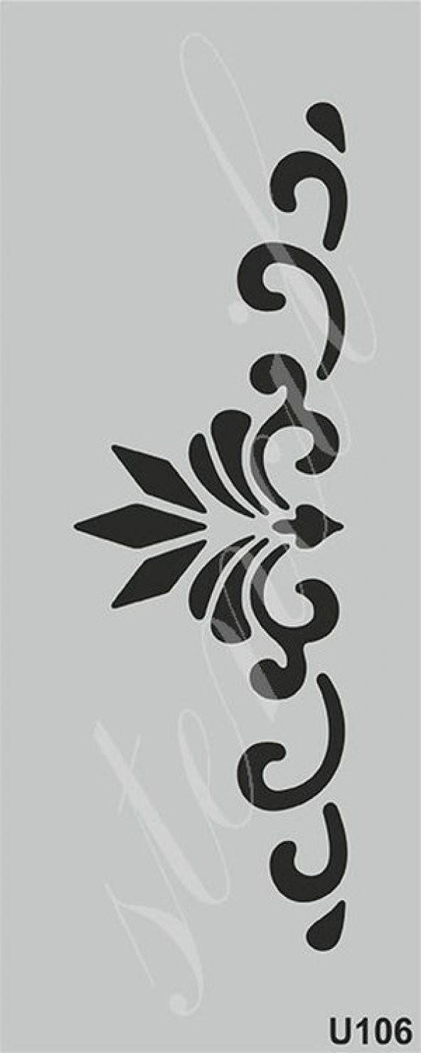 Stencil Boyama Şablonu 10x25 cm. U106