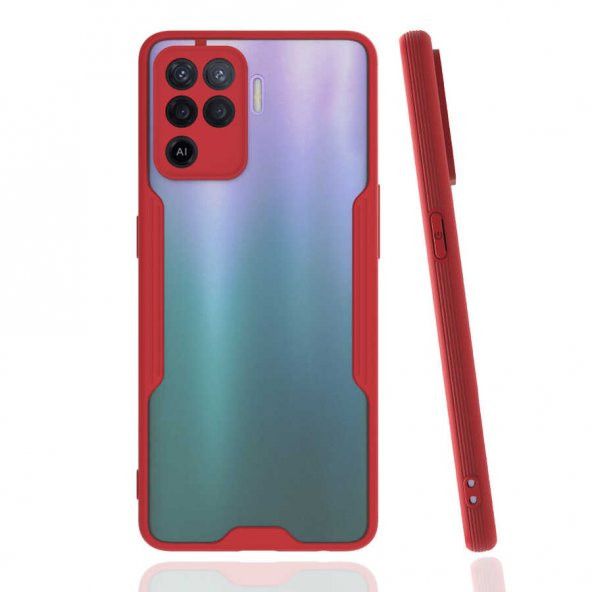 Oppo Reno 5 Lite Kılıf Zore Parfe Kapak Kılıf  Kırmızı