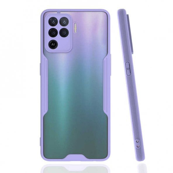 Oppo Reno 5 Lite Kılıf Zore Parfe Kapak Kılıf  Mor