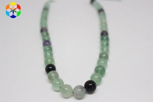 Florit Taşı YARIM Dizi 10mm (18cm uzunluğundadır) - Resim 2