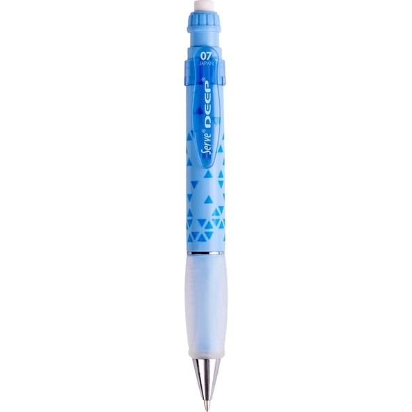 Serve Deep 0.7 mm Mekanik Kurşun Kalem Üçgen Desenli GÖK MAVİ