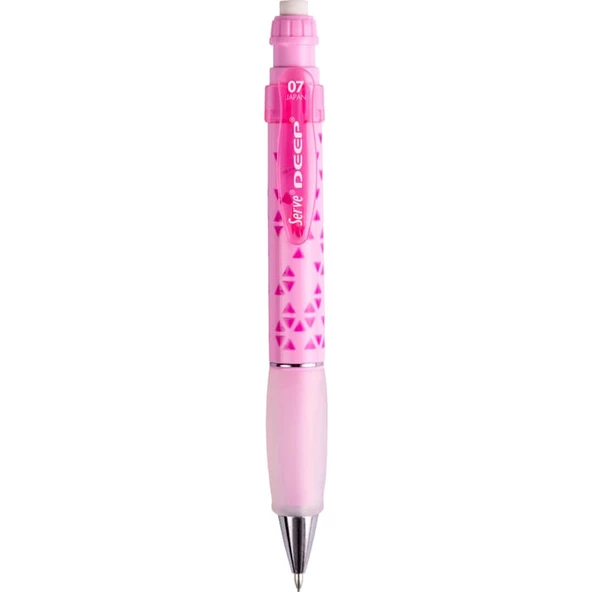 Serve Deep 0.7 mm Mekanik Kurşun Kalem Üçgen Desenli ŞEKER PEMBE
