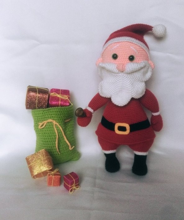Noel Baba ve Hediyeleri Amigurumi Organik Oyuncak - 1