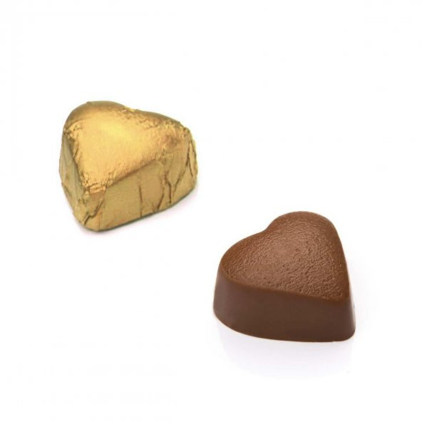 Melodi Altın Yaldızlı Mini Kalp Antep Fıstıklı Sütlü Çikolata 500 gr - 2