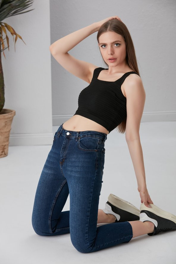 Kesik Paça Mom Jean - 2