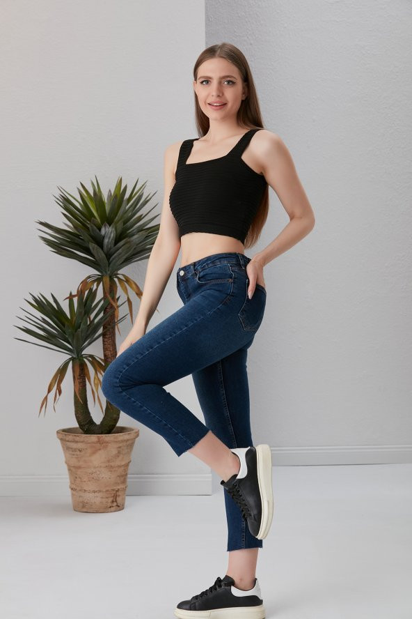 Kesik Paça Mom Jean - 3