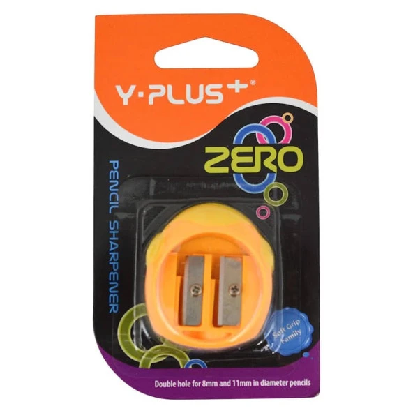 Y-Plus Soft Grip Çift Bıçaklı Kalemtraş (Jumbo+Standart)