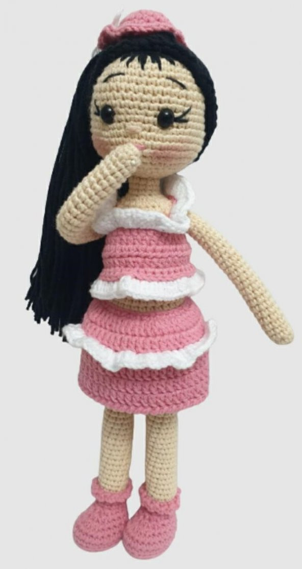 Gül Lokumu Bebek Amigurumi Organik Oyuncak - Resim 4