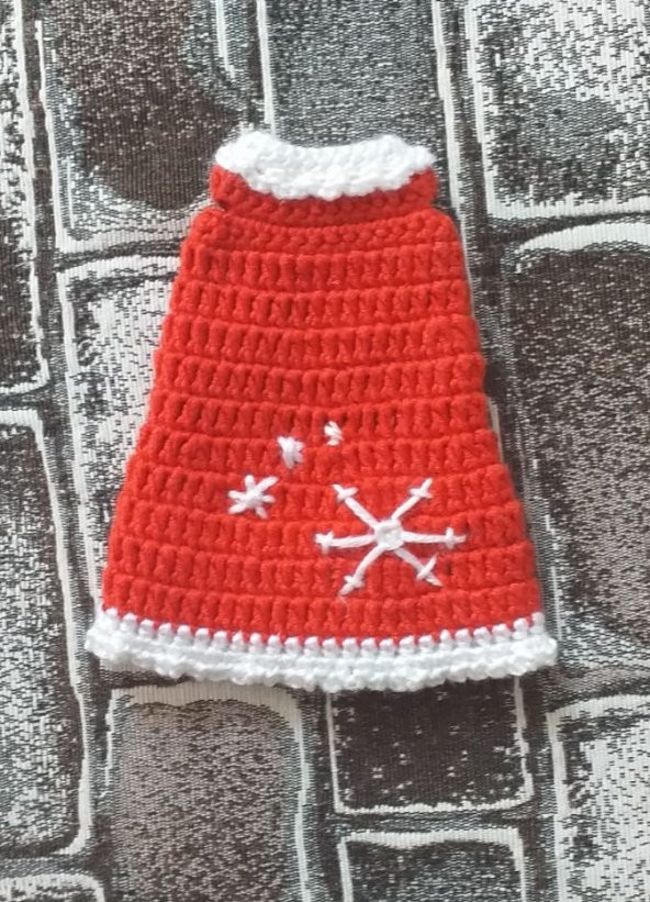Yılbaşı Kostümlü Bebek Amigurumi Organik Oyuncak - 5