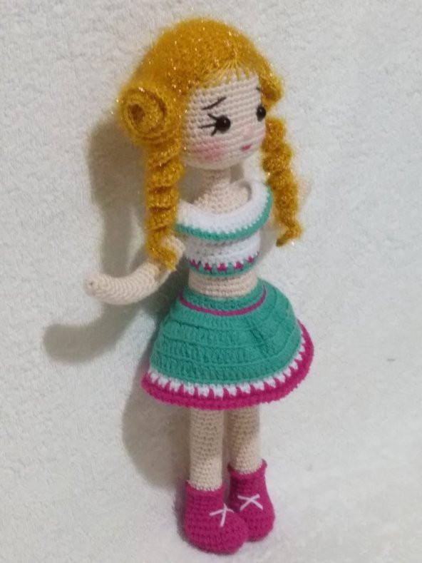 Fıstıklı Kadayıf Bebek Amigurumi Organik Oyuncak - 7