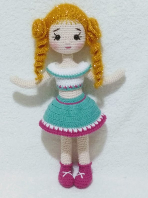 Fıstıklı Kadayıf Bebek Amigurumi Organik Oyuncak - 8