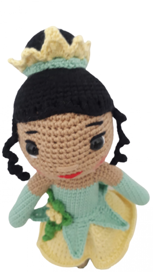 Prenses Tiana Bebek Amigurumi Organik Oyuncak - 2