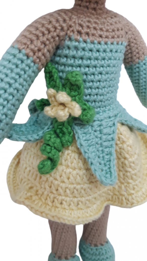 Prenses Tiana Bebek Amigurumi Organik Oyuncak - 3