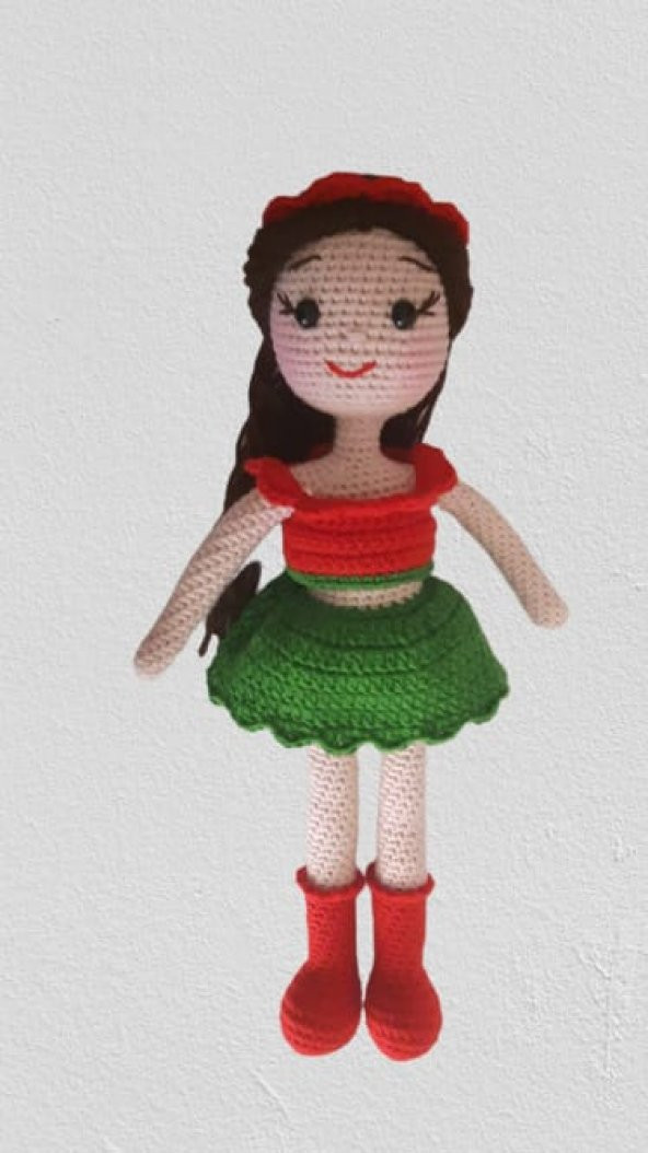 Atatürk Çiçeği Bebeği Amigurumi Organik Oyuncak - 2