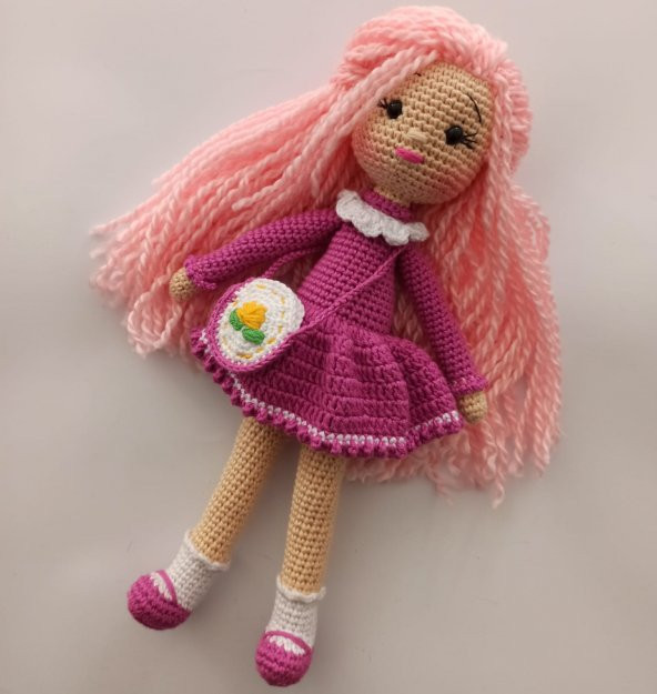Pudra Bebek Amigurumi Organik Oyuncak - 1