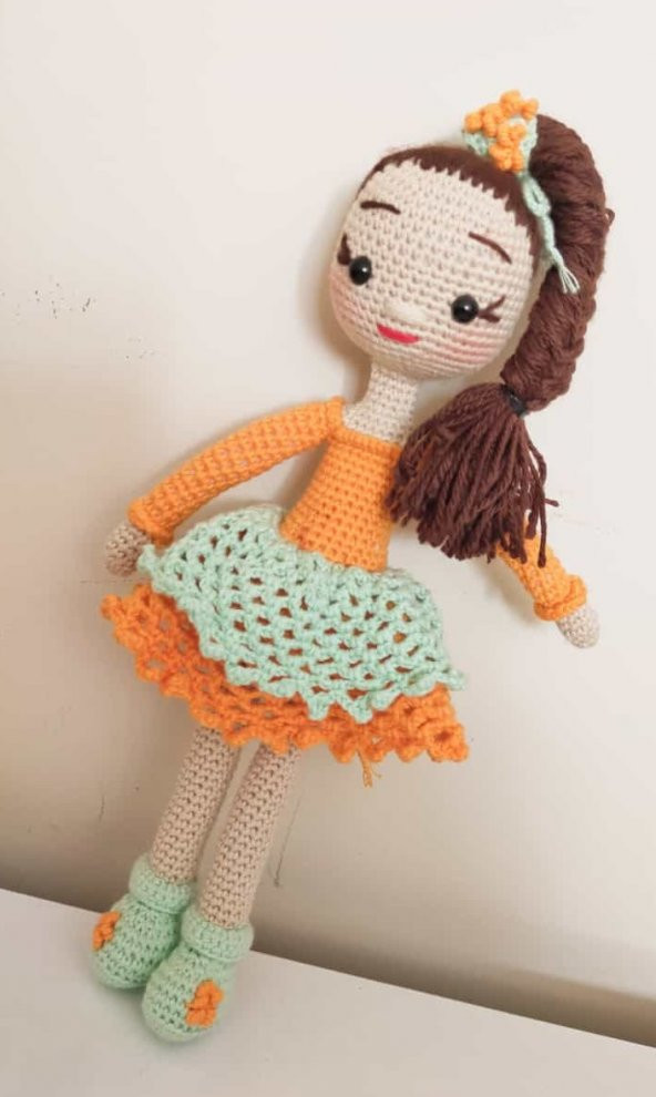 Kalanşo Çiçek Bebek Amigurumi Organik Oyuncak