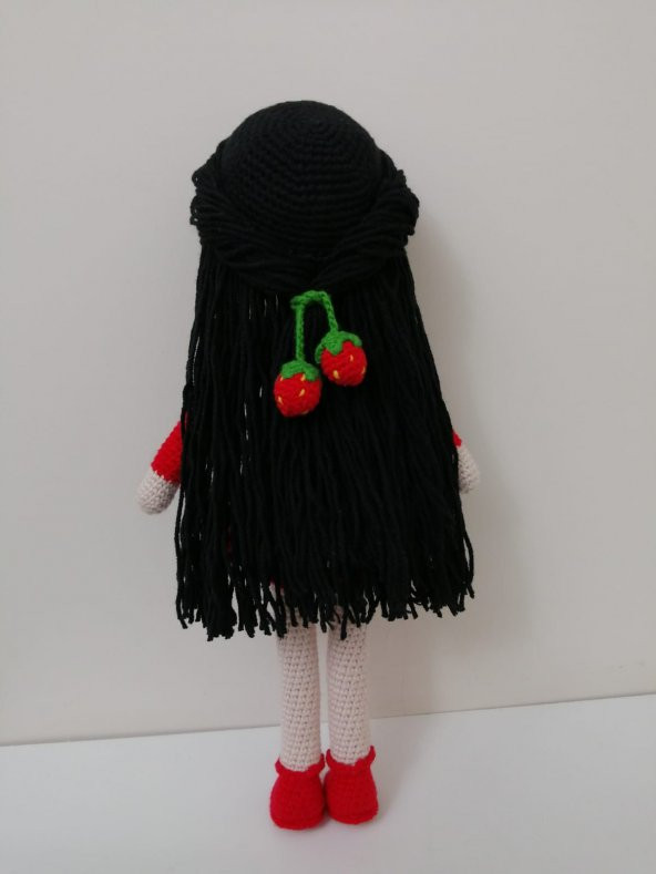 Çilekli Magnolia Bebek Amigurumi Organik Oyuncak - 2