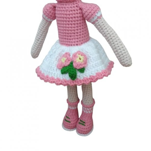 Japon Kiraz Çiçeği Bebek Amigurumi Organik Oyuncak - 4