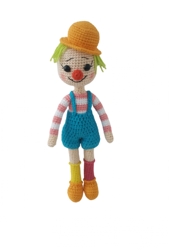 Tatlı Palyaço Amigurumi Organik Oyuncak - 1