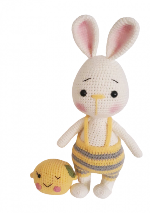 Tavşan Sunny ve Şeker Limonu Amigurumi Organik Oyuncak - 2