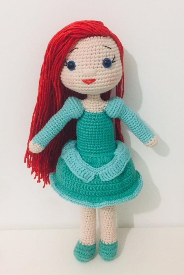 Prenses Ariel Bebek Amigurumi Organik Oyuncak