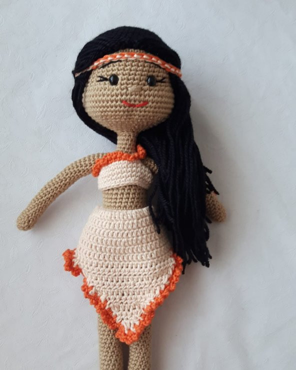 Pocahontas Bebek Amigurumi Organik Oyuncak - 3