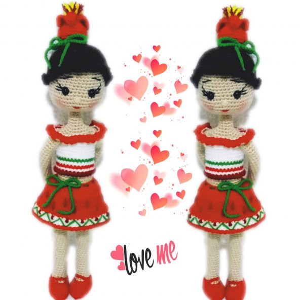 Nar Tanesi Bebek Amigurumi Organik Oyuncak - 2