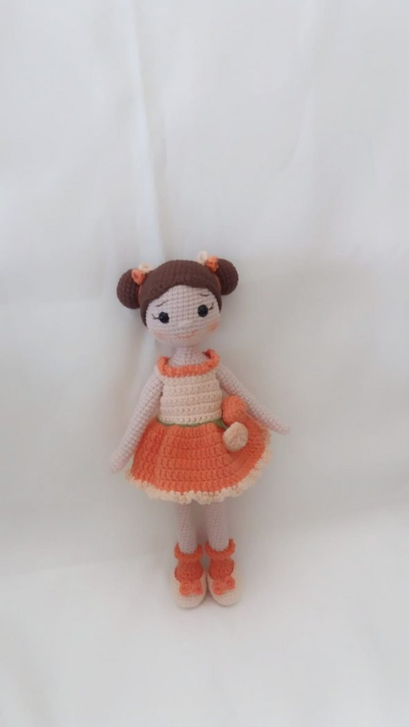 Şeftali Bebek Amigurumi Organik Oyuncak - 5