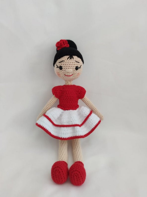 Bayan Gül Bebek Amigurumi Organik Oyuncak - 1