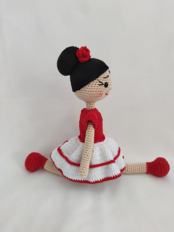 Bayan Gül Bebek Amigurumi Organik Oyuncak - 3