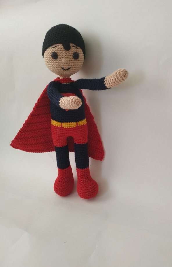 Süpermen Bebek Amigurumi Organik Oyuncak - 2
