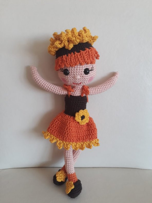 Günebakan Çiçeği Bebek Amigurumi Organik Oyuncak - 1