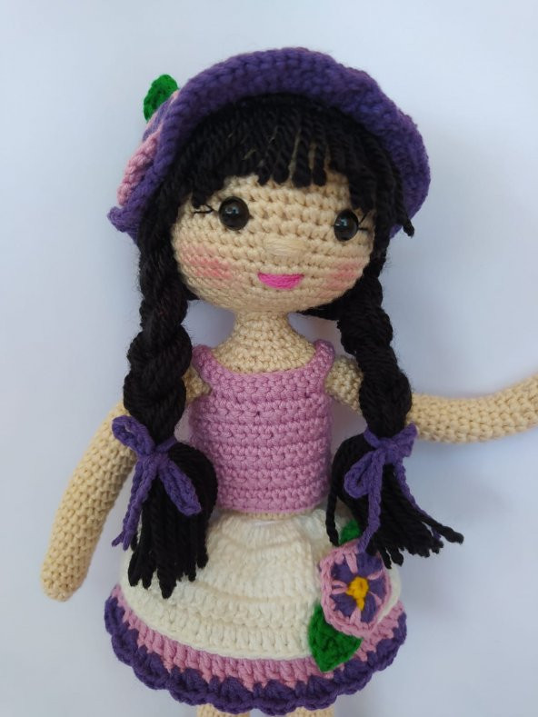Menekşe Bebek Amigurumi Organik Oyuncak - 3